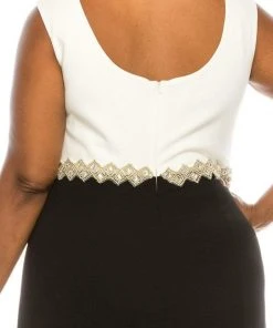 Alex Evenings - 460108 Cap Sleeve Colorblock Long Gown