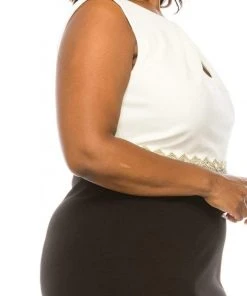 Alex Evenings - 460108 Cap Sleeve Colorblock Long Gown