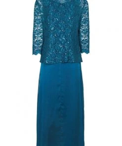 Alex Evenings - 81122131 Two-Piece Sequined Lace Dress With Jacket 16 Alex Evenings - 81122131 Two-Piece Sequined Lace Dress With Jacket