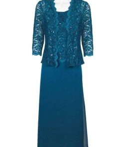 Alex Evenings - 81122131 Two-Piece Sequined Lace Dress With Jacket 15 Alex Evenings - 81122131 Two-Piece Sequined Lace Dress With Jacket