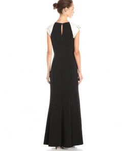Alex Evenings - Embellished Bateau Neck Jersey Dress 1351159 Formal Gowns