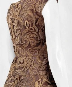 Alex Evenings - Floral Embroidered Cap Sleeve Bateau A-line Dress - 1 Pc. Black Copper In Size 6 Available Cocktail Dresses 7 Alex Evenings - Floral Embroidered Cap Sleeve Bateau A-line Dress - 1 Pc. Black Copper In Size 6 Available Cocktail Dresses