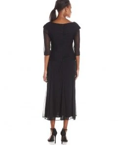 Alex Evenings - Off Shoulder Tea Length Dress 132141 Formal Gowns 10 Alex Evenings - Off Shoulder Tea Length Dress 132141 Formal Gowns