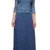 Alex Evenings - Scallop Lace Formal Dress 112655 - 1 Pc Wedgewood In Size 8 Available Formal Gowns