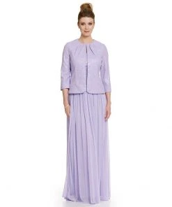 Alex Evenings - Square Neck Dress With Jacket 125744 Formal Gowns
