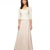 Alex Evenings - V Neck Quarter Length Sleeves Long Dress 281047 Formal Gowns