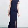 Bridesmaid Dresses Alexander By Daymor - Asymmetric Draped Evening Dress 1463 - 1 Pc Navy In Size 4 Available