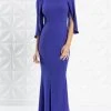 Alexander By Daymor - Bateau Seam Sculpted Evening Gown 1259 - 1 Pc Sapphire In Size 18 Available 1 Alexander By Daymor - Bateau Seam Sculpted Evening Gown 1259 - 1 Pc Sapphire In Size 18 Available