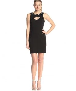 Ali Ro - A0871M Embellished Jewel Sheath Dress Cocktail Dresses