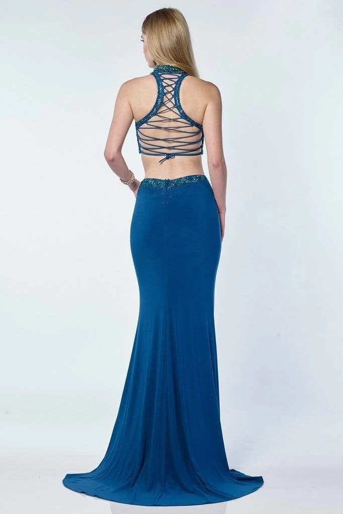 Alyce Paris - 1164 Two Piece High Halter Sheath Gown Formal Gowns 4 Alyce Paris - 1164 Two Piece High Halter Sheath Gown Formal Gowns