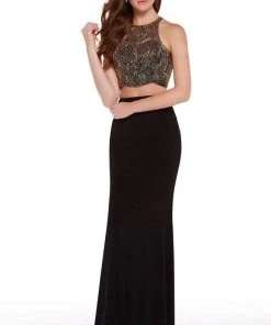 Alyce Paris - 1286 Two-Piece Beaded Jewel Neck Sheath Gown