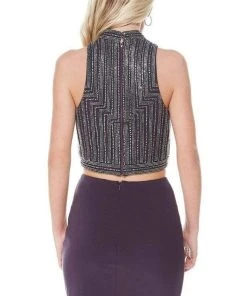 Cocktail Dresses Alyce Paris - 1341 Geometric Beaded Two-Piece Short Dress