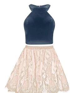 Cocktail Dresses Alyce Paris - 2646 Velvet And Lace Two Piece Cocktail Dress 10 Cocktail Dresses Alyce Paris - 2646 Velvet And Lace Two Piece Cocktail Dress