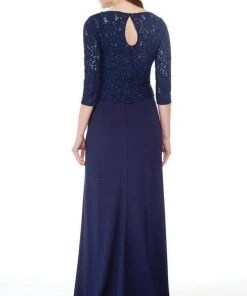 Alyce Paris - 27017 Quarter Length Sleeve Lace Sheath Dress Formal Gowns 8 Alyce Paris - 27017 Quarter Length Sleeve Lace Sheath Dress Formal Gowns