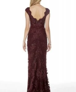 Alyce Paris - 27042 Scalloped Lace Sheath Evening Dress