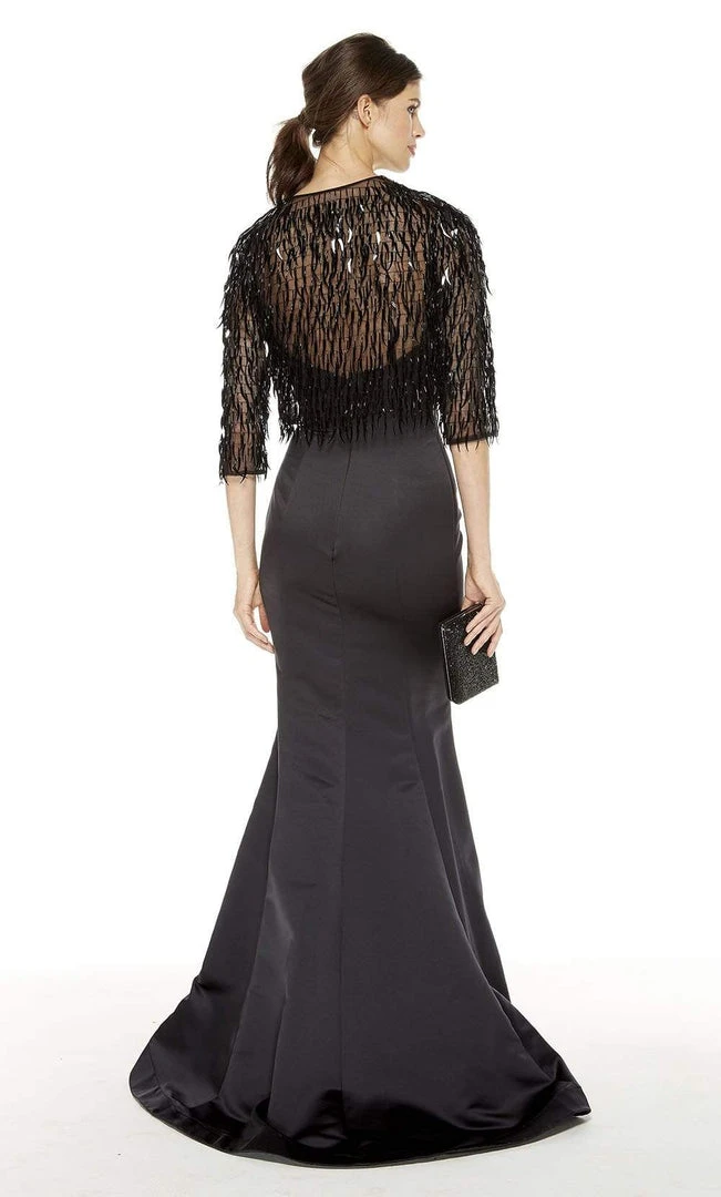 Alyce Paris - 27401 Lace Enclosed Back 3/4 Sleeves Bolero Formal Gowns 4 Alyce Paris - 27401 Lace Enclosed Back 3/4 Sleeves Bolero Formal Gowns