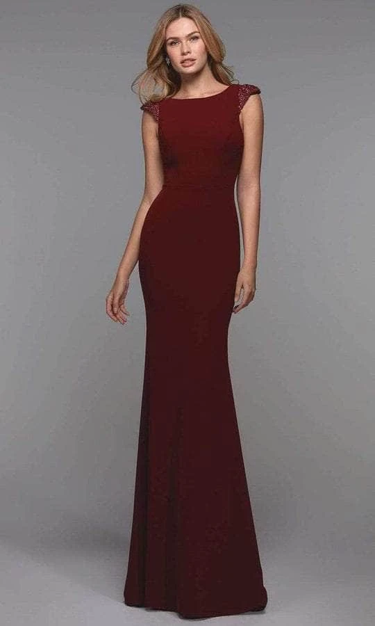 Alyce Paris - 27539 Cap Sleeves Jewel Neck Evening Dress - 1 Pc Black In Size 14 Available 3 Alyce Paris - 27539 Cap Sleeves Jewel Neck Evening Dress - 1 Pc Black In Size 14 Available