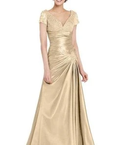 Alyce Paris - 29357 Cap Sleeve Lace Ornate Empire Trumpet Gown Formal Gowns