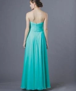 Alyce Paris - 35595 Ruched Strapless Sweetheart Long Gown - 1 Pc White In Size 6 And 1 Pc Water In Size 12 Available