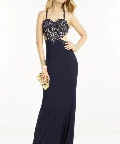 Alyce Paris - 35760 Embroidered Lace Sweetheart Bodice Strappy Sexy Back Evening Gown Formal Gowns