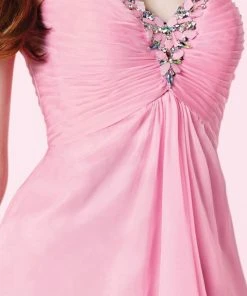 Alyce Paris - 3668 Beaded Strapless Ruched Silky Short Dress Cocktail Dresses