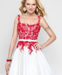 Alyce Paris - 3689 Dress In Diamond White Red