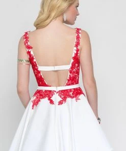 Alyce Paris - 3689 Dress In Diamond White Red