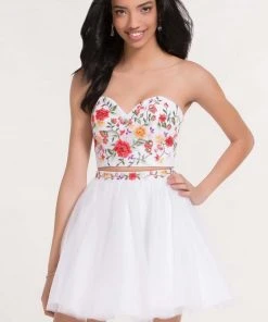 Cocktail Dresses Alyce Paris - 3740 Two Piece Embroidered Mini Dress