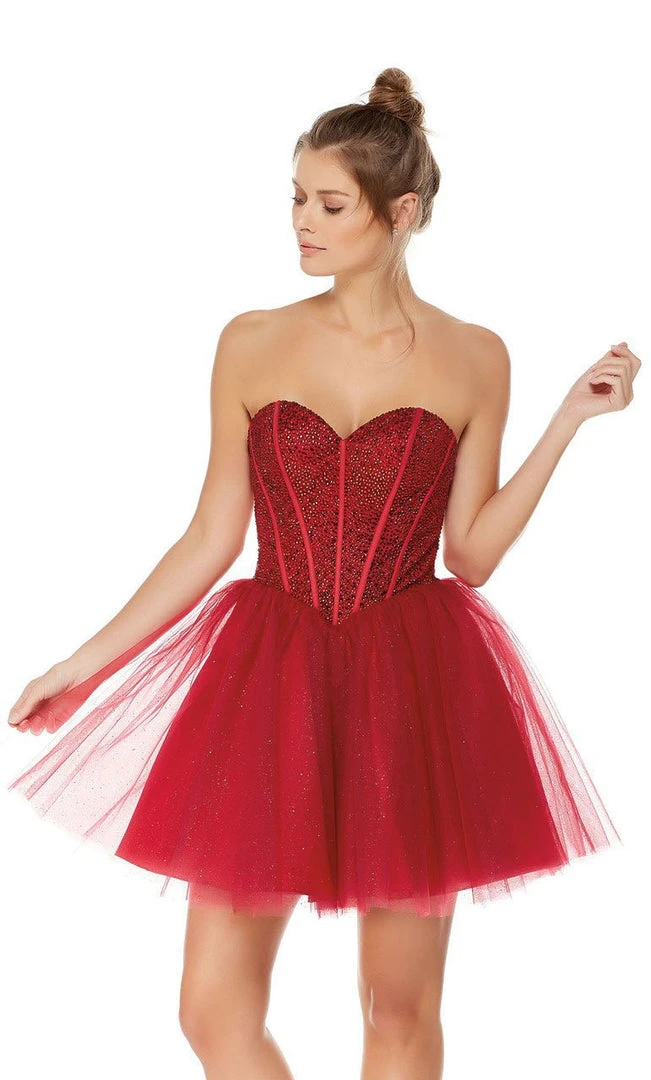 Alyce Paris - 3755 Strapless Beaded Corset Bodice A-Line Dress 3 Alyce Paris - 3755 Strapless Beaded Corset Bodice A-Line Dress