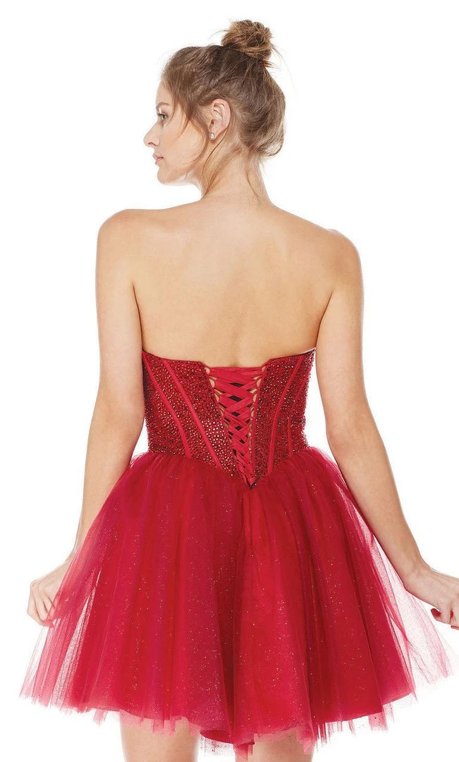 Alyce Paris - 3755 Strapless Beaded Corset Bodice A-Line Dress 4 Alyce Paris - 3755 Strapless Beaded Corset Bodice A-Line Dress