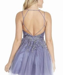 Cocktail Dresses Alyce Paris - 3840 Lace V-neck A-line Cocktail Dress