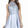 Alyce Paris - 3847 Racerback Lace Bodice Mikado Cocktail Dress