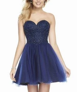 Alyce Paris - 3855 Embroidered Sweetheart Bodice Dress Cocktail Dresses