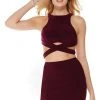 Cocktail Dresses Alyce Paris - 4006 Two-Piece Crisscross Strapped Midriff Jersey Dress