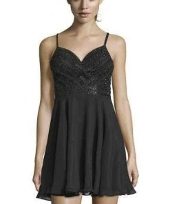 Alyce Paris - 4150 Crystal Ornate Chiffon Cocktail Dress Cocktail Dresses