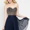 Alyce Paris - 46573 Dress In Navy-Gold 2 Alyce Paris - 46573 Dress In Navy-Gold