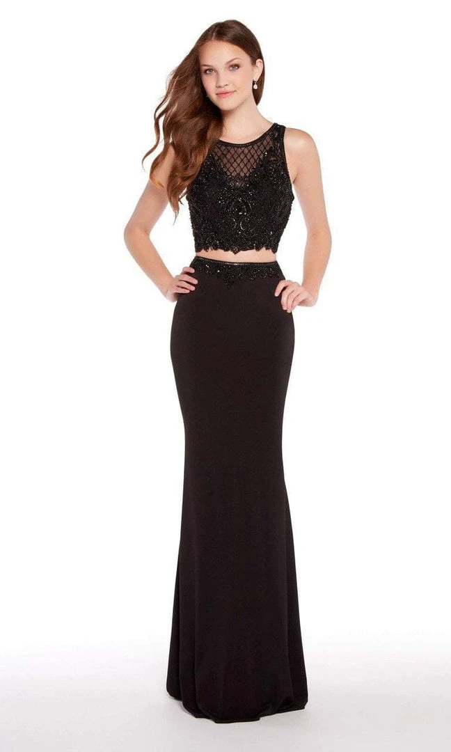 Alyce Paris - 60016 Bead Embellished Lattice Two Piece Dress Formal Gowns 5 Alyce Paris - 60016 Bead Embellished Lattice Two Piece Dress Formal Gowns