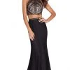 Alyce Paris - 60132 Two Piece Lace Halter Sheath Dress 1 Alyce Paris - 60132 Two Piece Lace Halter Sheath Dress