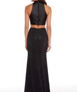 Formal Gowns Alyce Paris - 60163 Two Piece Mikado Diamond Lace Sheath Dress