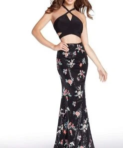 Alyce Paris - 60186 Halter Neck Two-Piece Sheath Gown