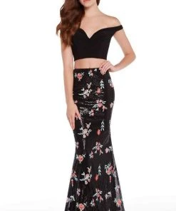 Alyce Paris - 60188 Off-Shoulder Two-Piece Sheath Gown