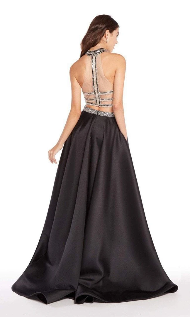Alyce Paris - 60195 Beaded High Halter Neck Two-Piece Ballgown Formal Gowns 4 Alyce Paris - 60195 Beaded High Halter Neck Two-Piece Ballgown Formal Gowns