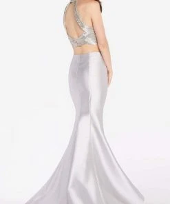 Formal Gowns Alyce Paris - 60216 Halter Neckline Mikado Mermaid Gown