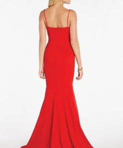 Alyce Paris - 60293 Sleeveless V Neck Jersey Mermaid Gown - 1 Pc Royal In Size 2 Available