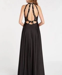 Formal Gowns Alyce Paris - 60298 High Halter Pleated A-Line Evening Dress