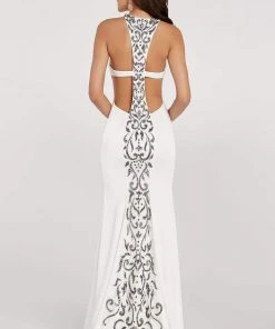 Formal Gowns Alyce Paris - 60312 Beaded Halter Stretch Crepe Trumpet Dress