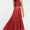 Alyce Paris - 60329 Flowy Two Piece Mikado Lace Prom Gown 1 Alyce Paris - 60329 Flowy Two Piece Mikado Lace Prom Gown