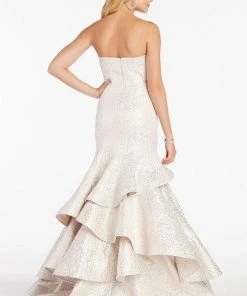 Alyce Paris - 60338 Strapless Sweetheart Neckline Brocade Ruffled Mermaid Gown - 1 Pc Champagne In Size 4 Available Formal Gowns 5 Alyce Paris - 60338 Strapless Sweetheart Neckline Brocade Ruffled Mermaid Gown - 1 Pc Champagne In Size 4 Available Formal Gowns