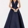 Alyce Paris - 60393 Halter Neck Silk Shantung A-Line Prom Gown - 1 Pc Navy In Size 8 Available Formal Gowns 2 Alyce Paris - 60393 Halter Neck Silk Shantung A-Line Prom Gown - 1 Pc Navy In Size 8 Available Formal Gowns