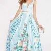 Alyce Paris - 60421 Hand Painted Printed Two Piece Satin A-line Dress 1 Alyce Paris - 60421 Hand Painted Printed Two Piece Satin A-line Dress